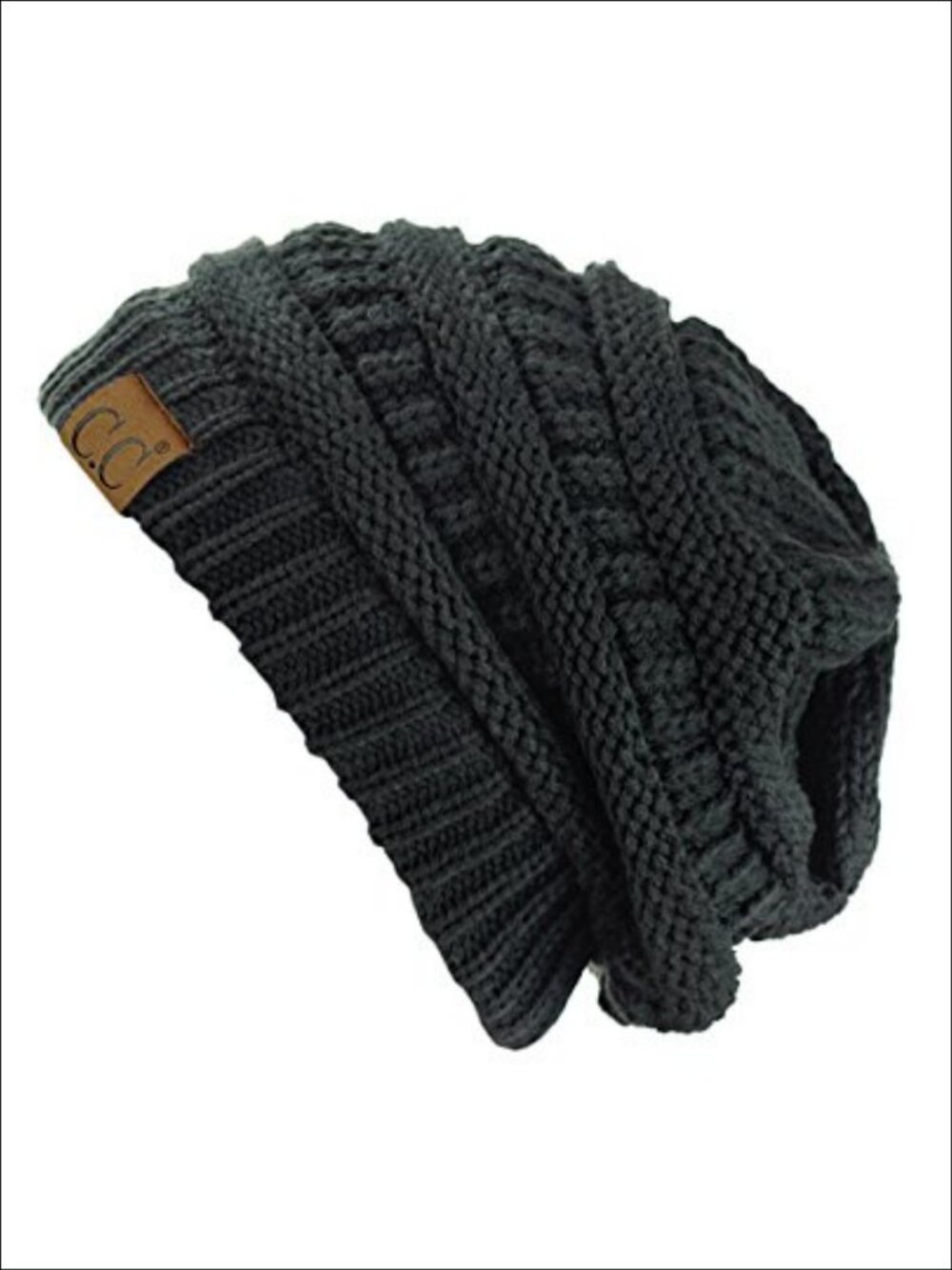 Chunky Cable Knit Stretch Beanie Soft Acrylic Winter Hat
